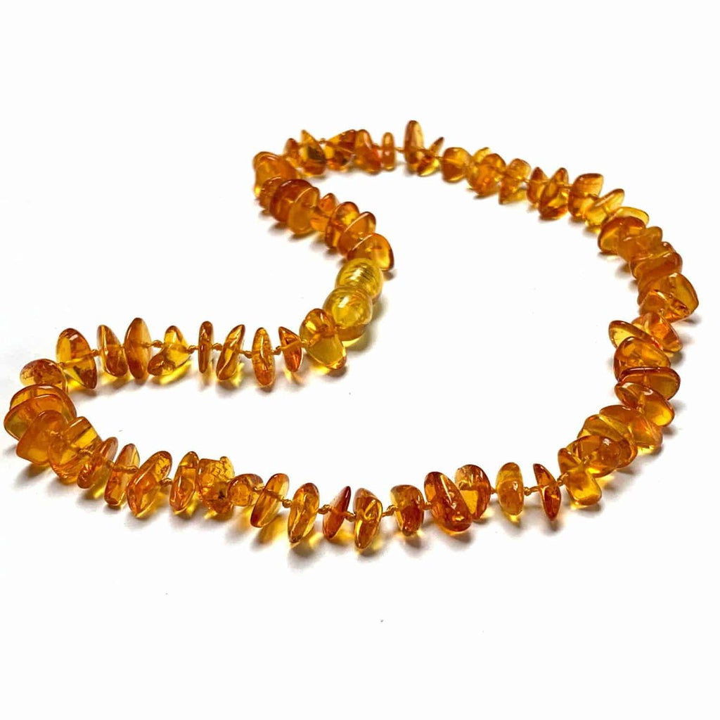 Barnsteen ketting – honing – chips 33 cm