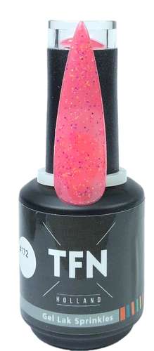 TFN Gellak Sprinkles 172 Hard Roze met Veelkleurige Spikkels