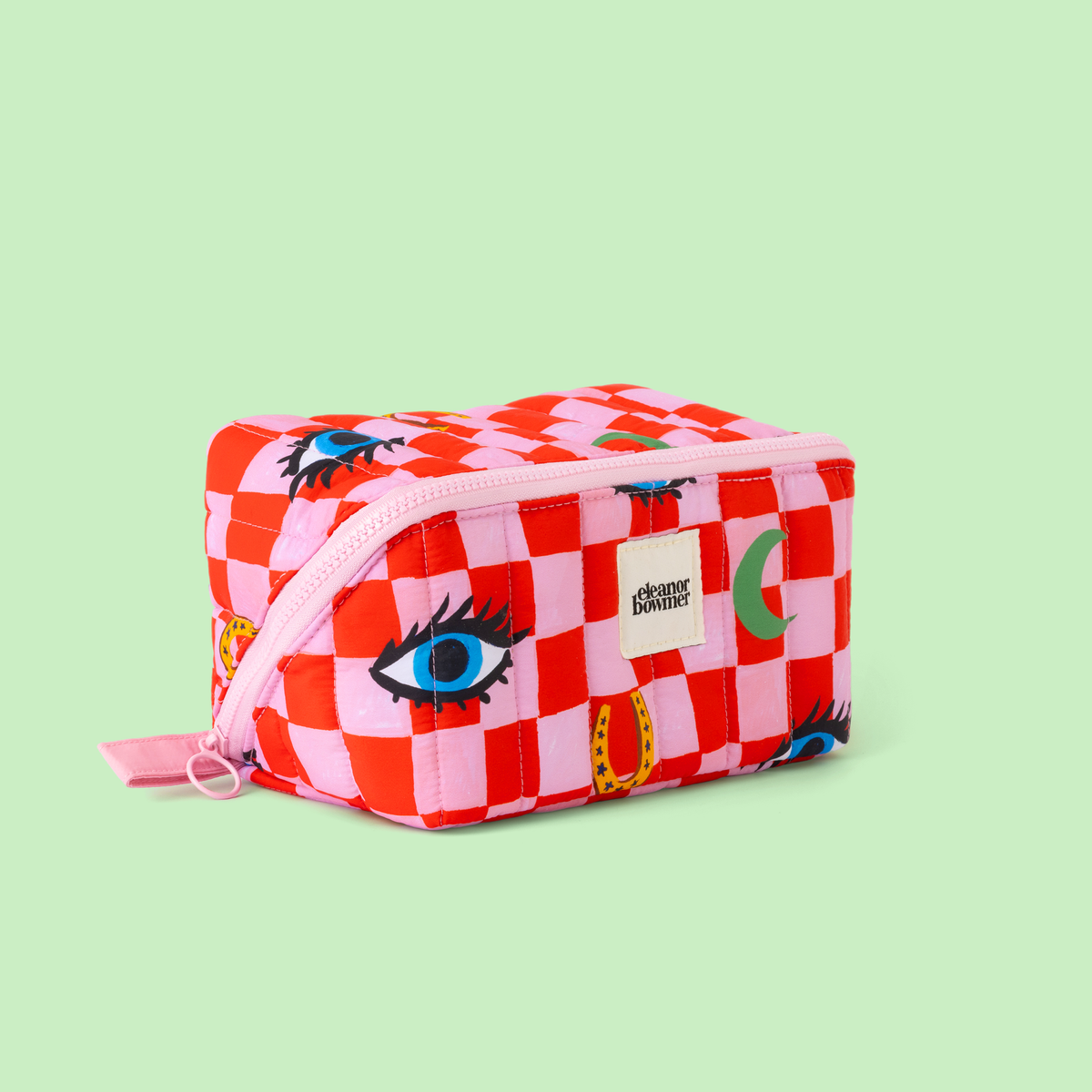 Eleanor Bowmer - Checker Icons Plat Liggende Toilettas Etui