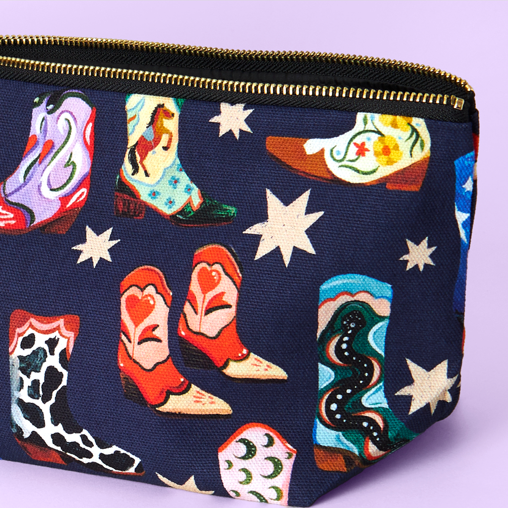 Eleanor Bowmer - Cowboy Boots etui met rits toilettas