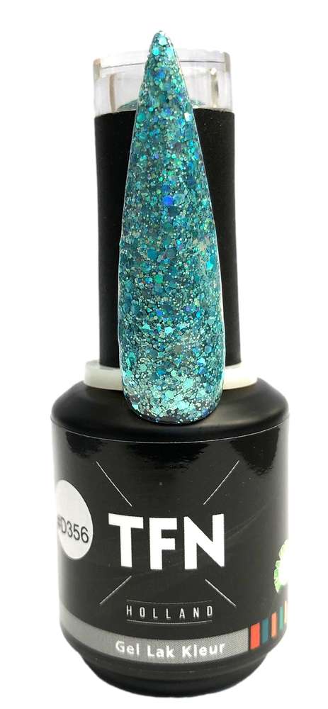 TFN Gellak D356 Groenblauw Glitter
