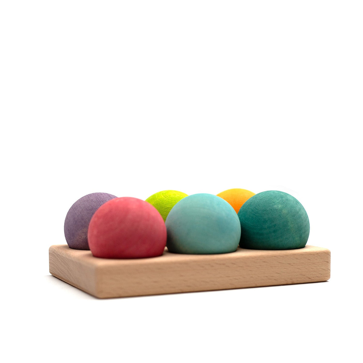 Houten speelgoed – Houten gekleurde ballen – montessori – open einde speelgoed