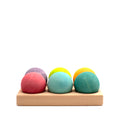 Houten speelgoed – Houten gekleurde ballen – montessori – open einde speelgoed