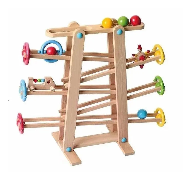 Houten knikkerbaan