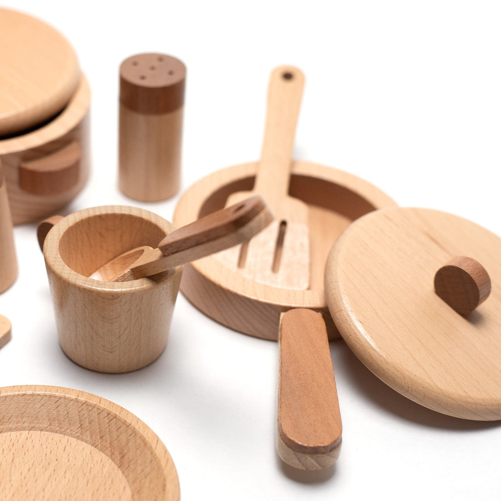 Houten speelgoed – Kookset/eetset – montessori – open einde speelgoed