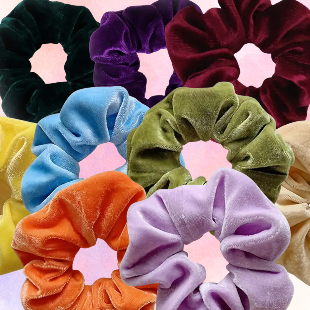 FMH - Scrunchie haarelastiek/ knotband fluweel