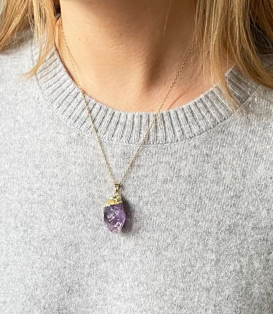 Amethyst Necklace for Peace & Calm