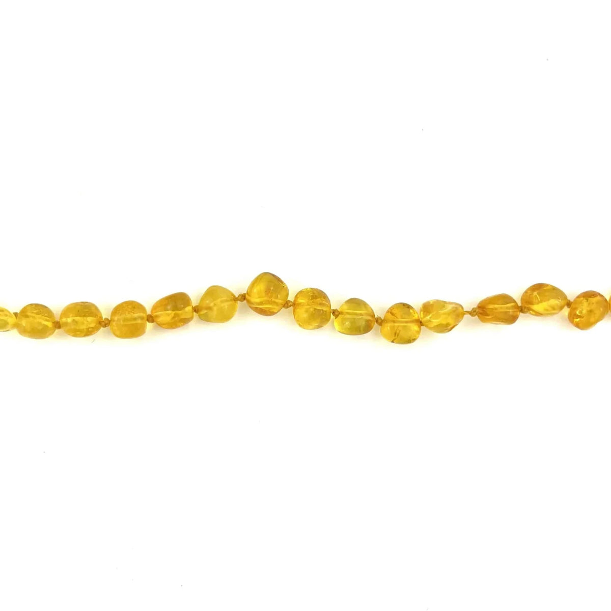 Barnsteen ketting – citroen ronde kraaltjes – 33 cm
