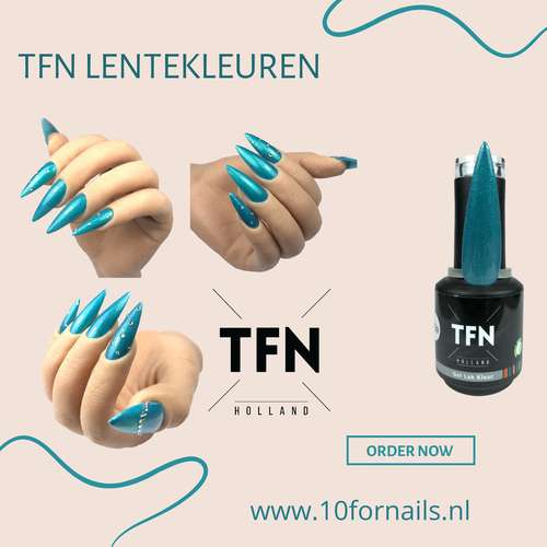 TFN Gellak D339 Blauwgroen Glitter