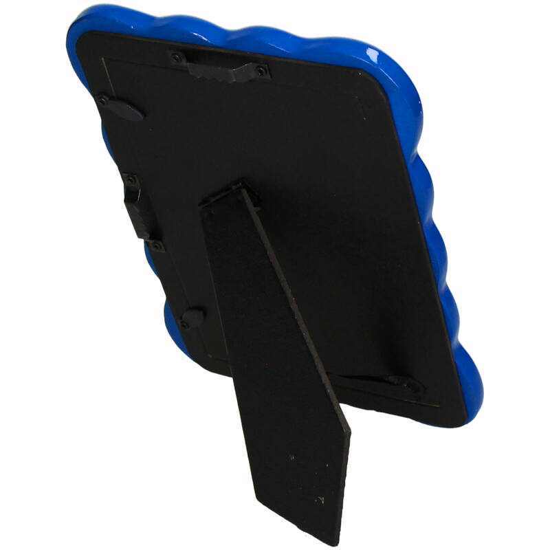 Curved Photo Frame Polyresin - Blue