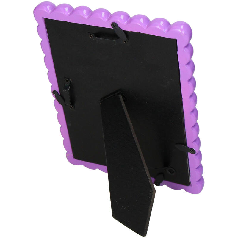 Beaded Photo Frame Polyresin – Purple