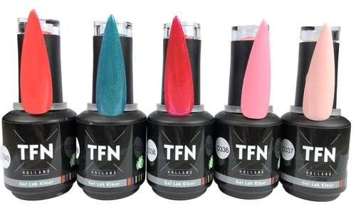 TFN Gellak D339 Blauwgroen Glitter