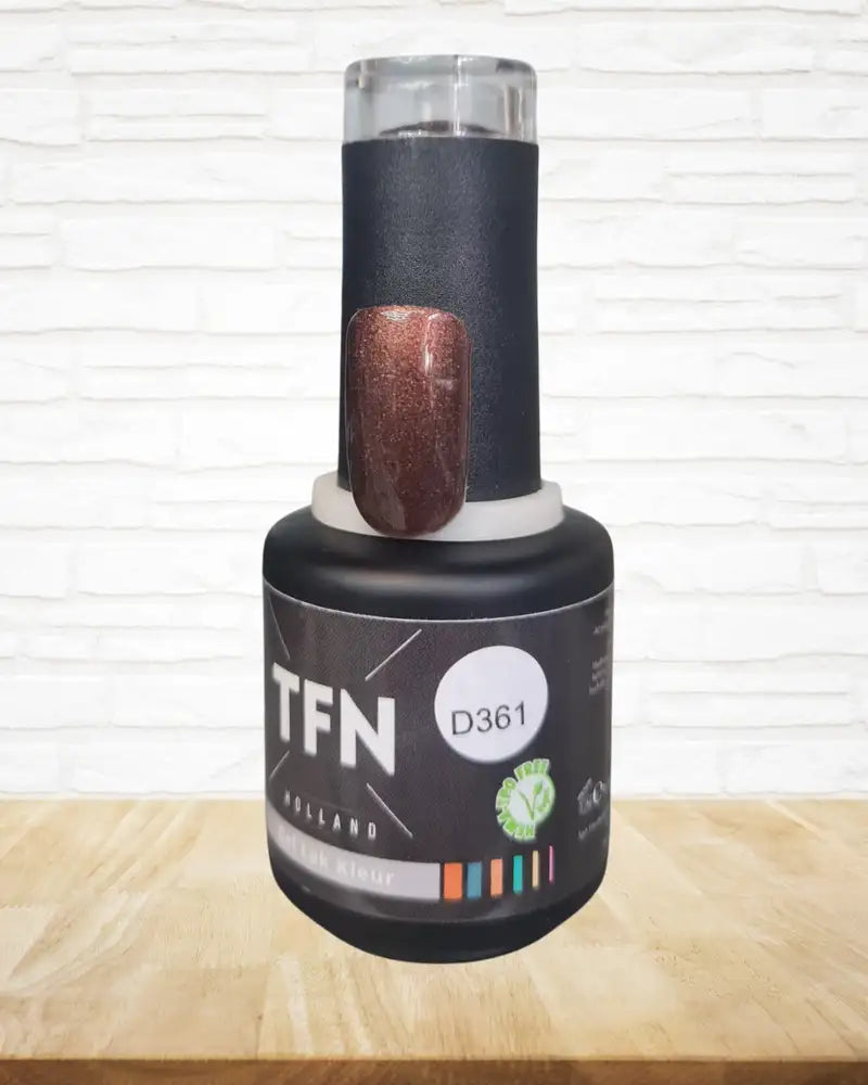 TFN Gellak D361 Donkerbruin Glitter