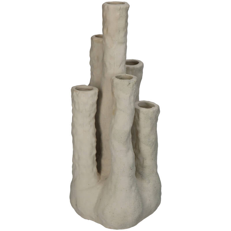 Coral flower holder – Ecru – Multi-spout vase