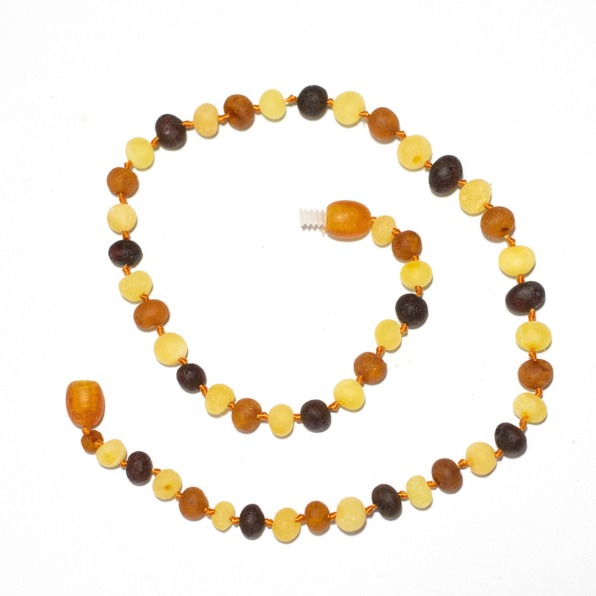 Barnsteen ketting – ruwe ronde kraaltjes – 36 cm – 4 kleuren