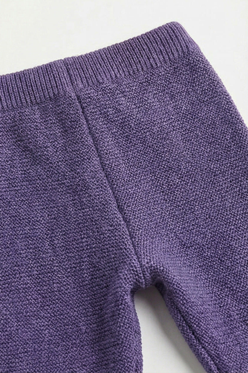 Merinowol gebreid babybroekje – Violet