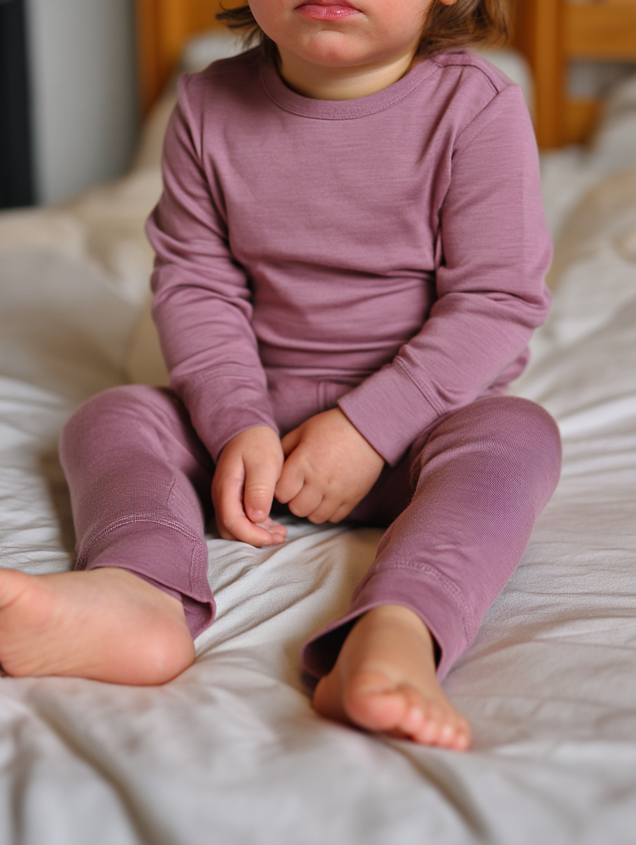 Wollen baby- en kindertrui – merinowol – Lavender Mist
