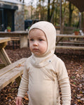 Wollen kinder balaclava / bivakmuts – Naturel