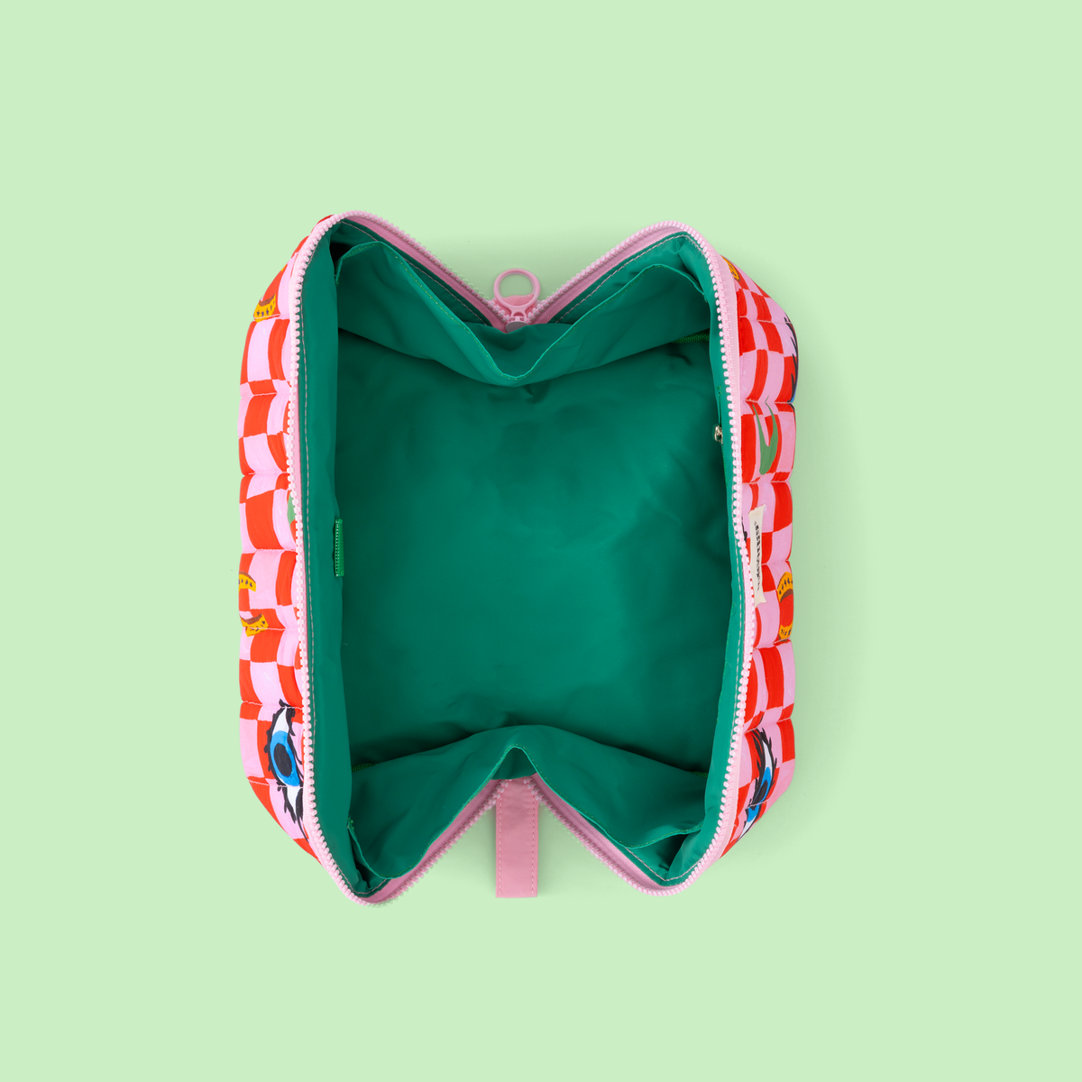 Eleanor Bowmer - Checker Icons Plat Liggende Toilettas Etui
