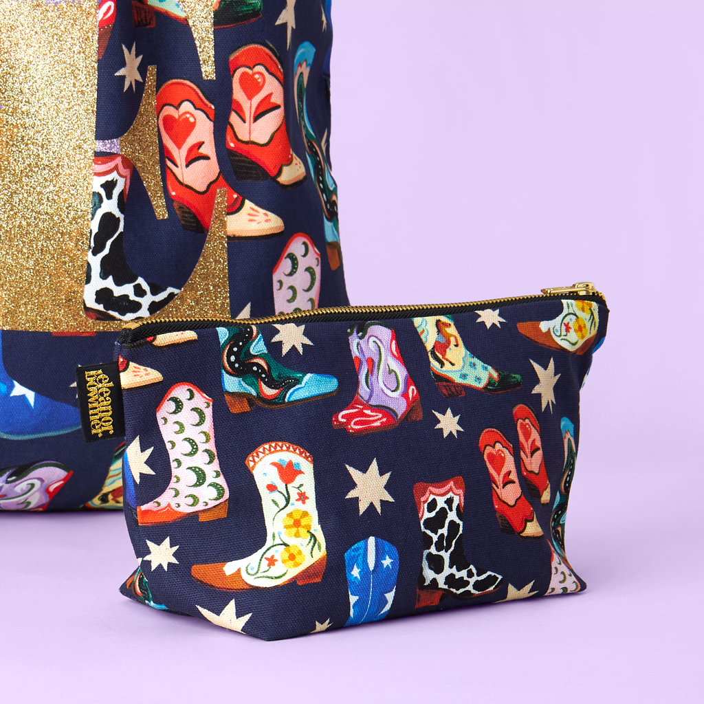 Eleanor Bowmer - Cowboy Boots etui met rits toilettas