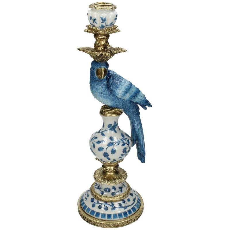 Papegaai kandelaar – blauw – 40 cm