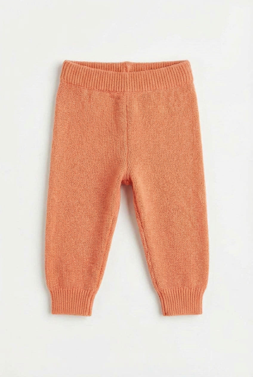 Merinowol gebreid babybroekje – Peach Fuzz