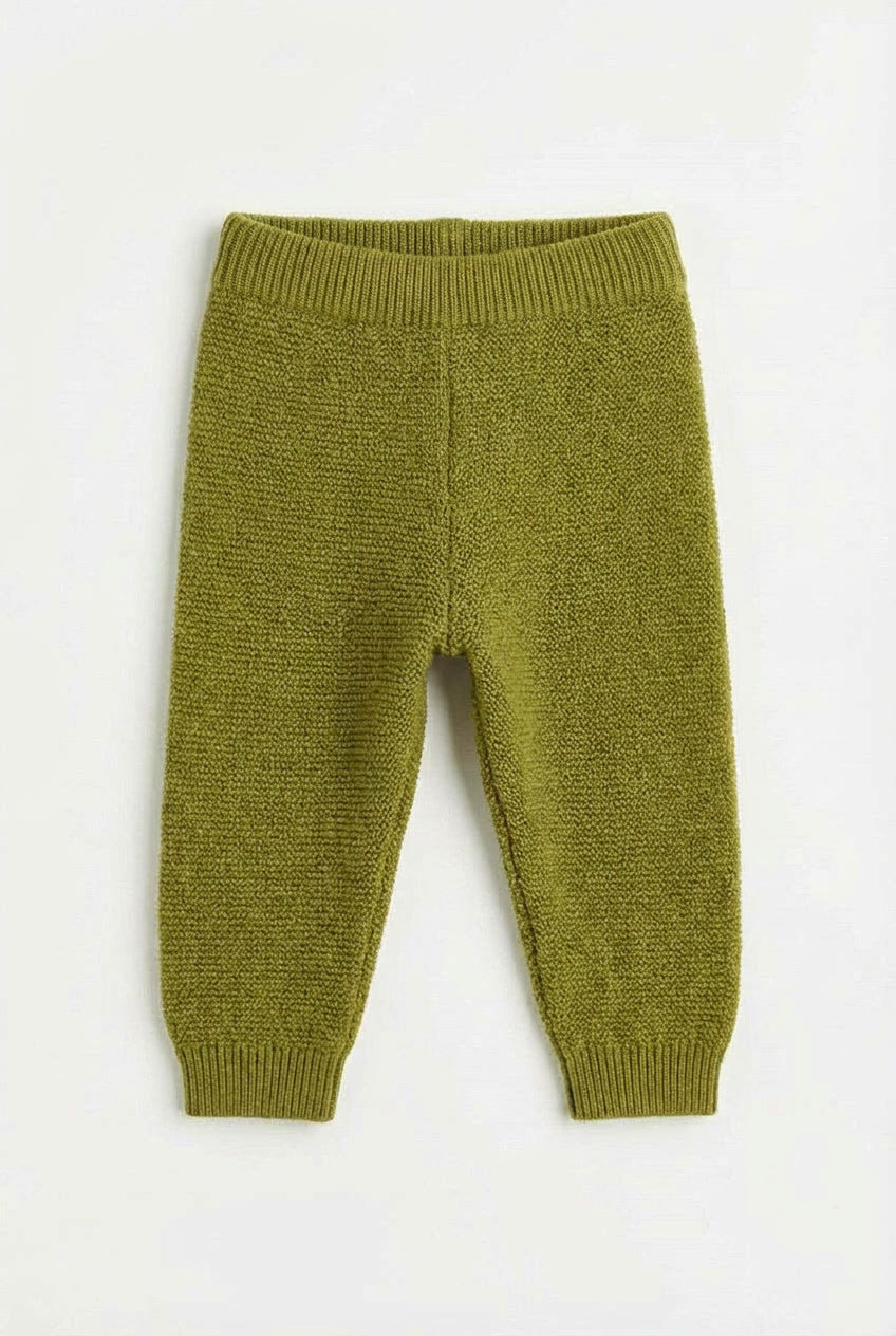 Merinowol gebreid babybroekje – pickle