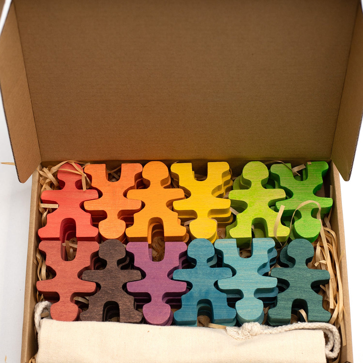 Houten speelgoed – Stapel Poppetjes / acrobaatjes – montessori – open einde speelgoed