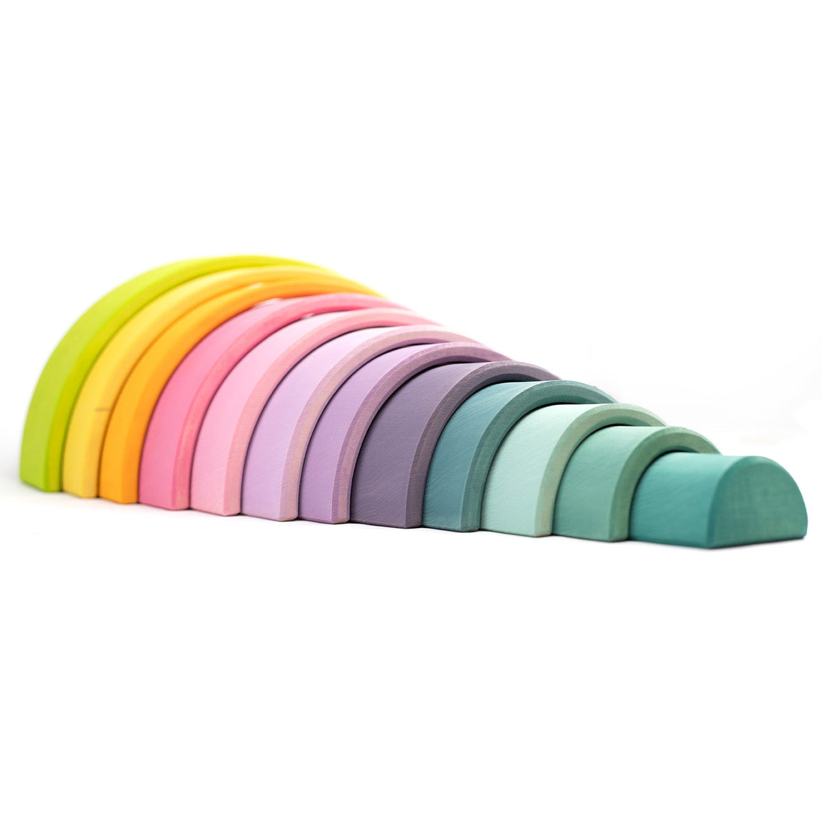 Houten speelgoed stapelaar – Regenboog pastel groot – montessori – open einde speelgoed