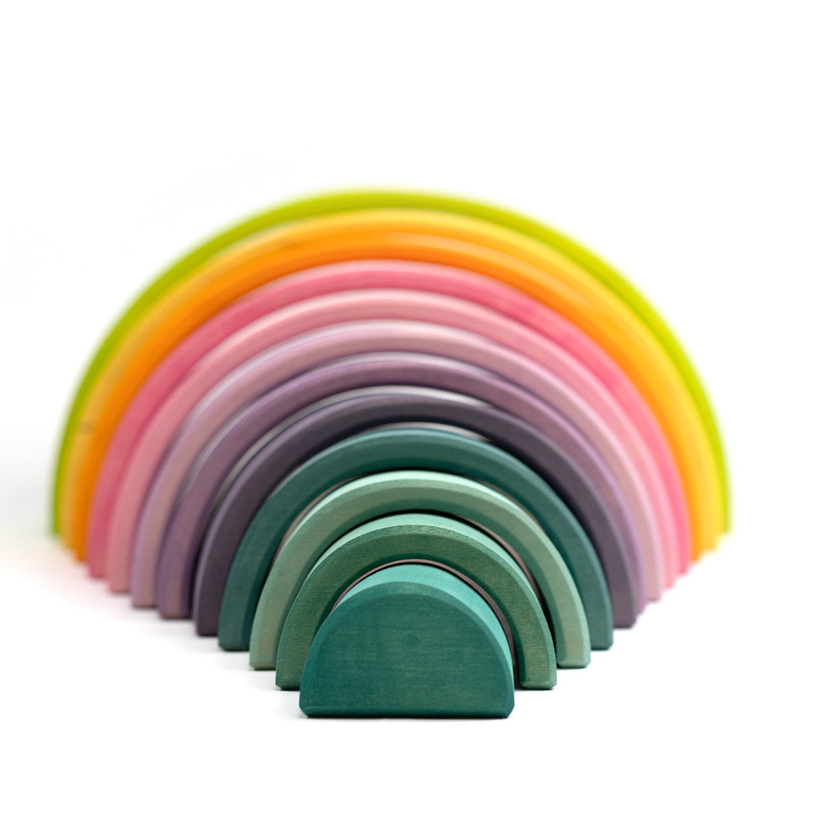 Houten speelgoed stapelaar – Regenboog pastel groot – montessori – open einde speelgoed