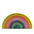 Houten speelgoed stapelaar – Regenboog pastel groot – montessori – open einde speelgoed