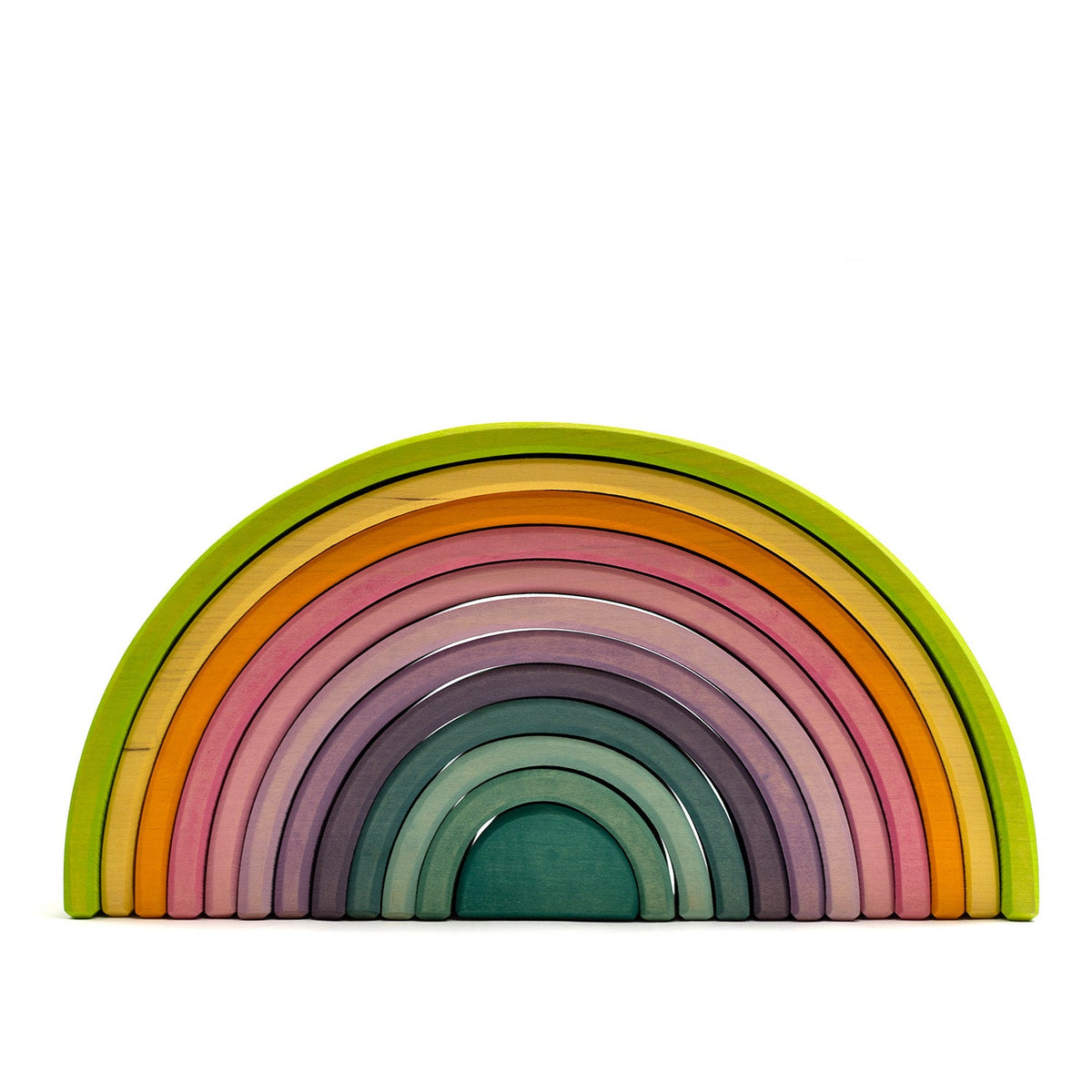 Houten speelgoed stapelaar – Regenboog pastel groot – montessori – open einde speelgoed