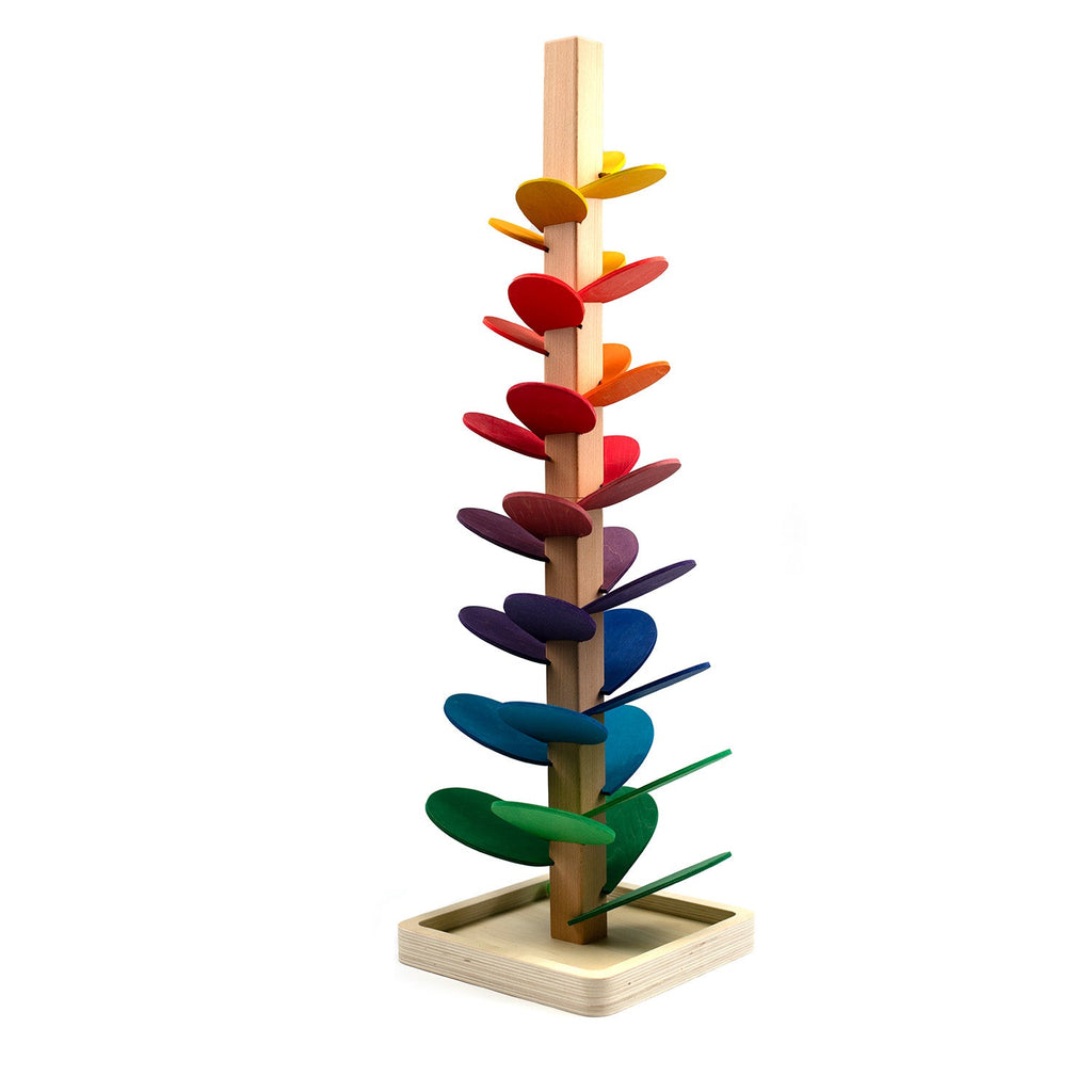 Houten speelgoed – Knikkerbaan boom medium (72 cm) – montessori – open einde speelgoed