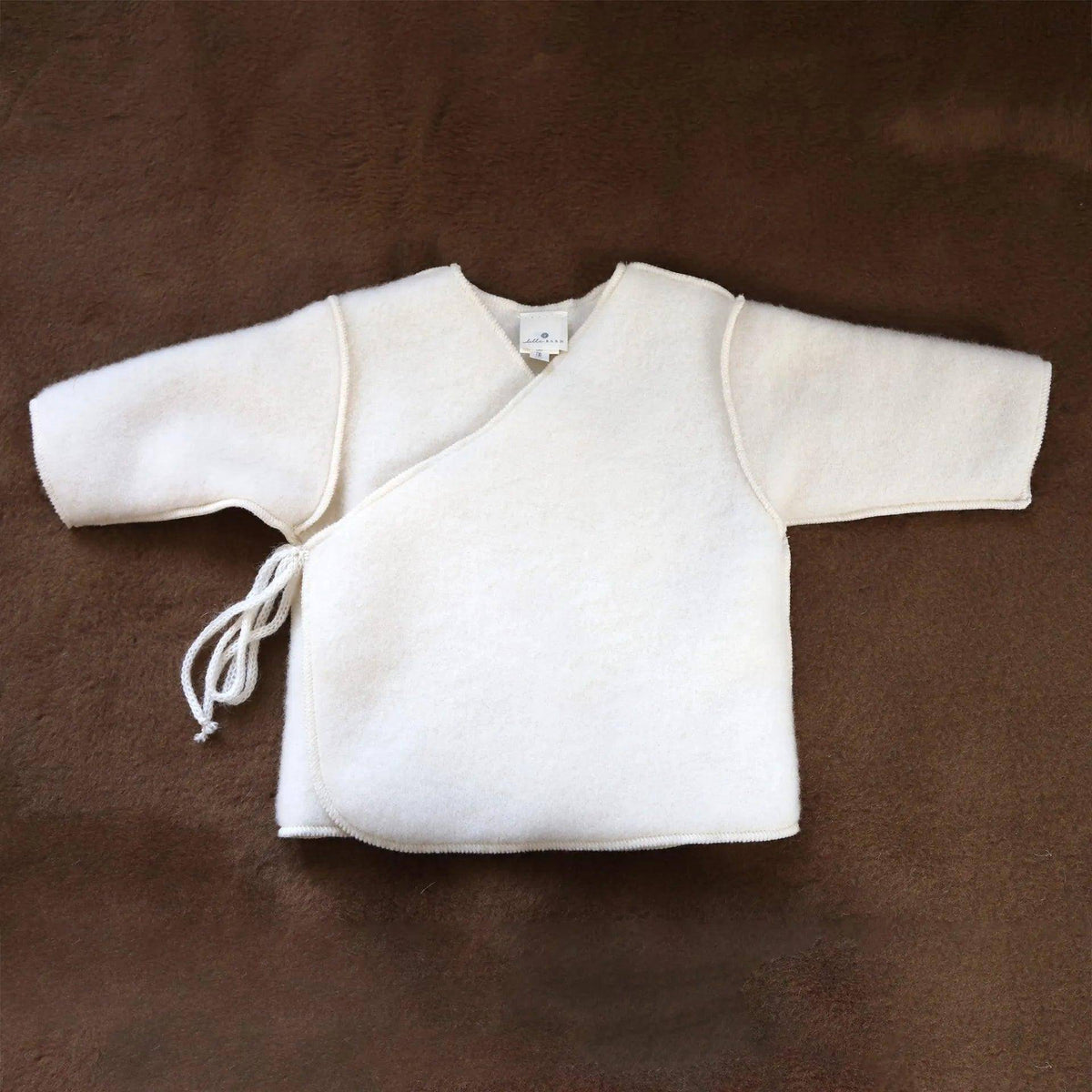 Wollen babyvestje – merinowol fleece – Naturel