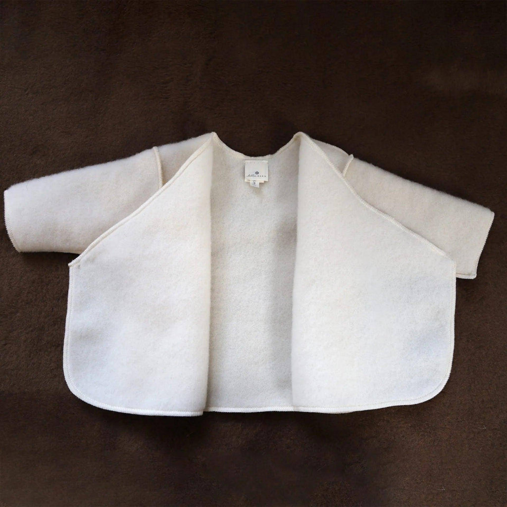 Wollen babyvestje – merinowol fleece – Naturel