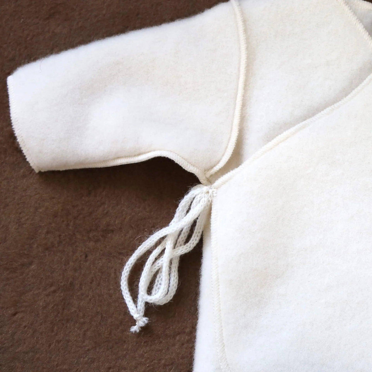 Wollen babyvestje – merinowol fleece – Naturel