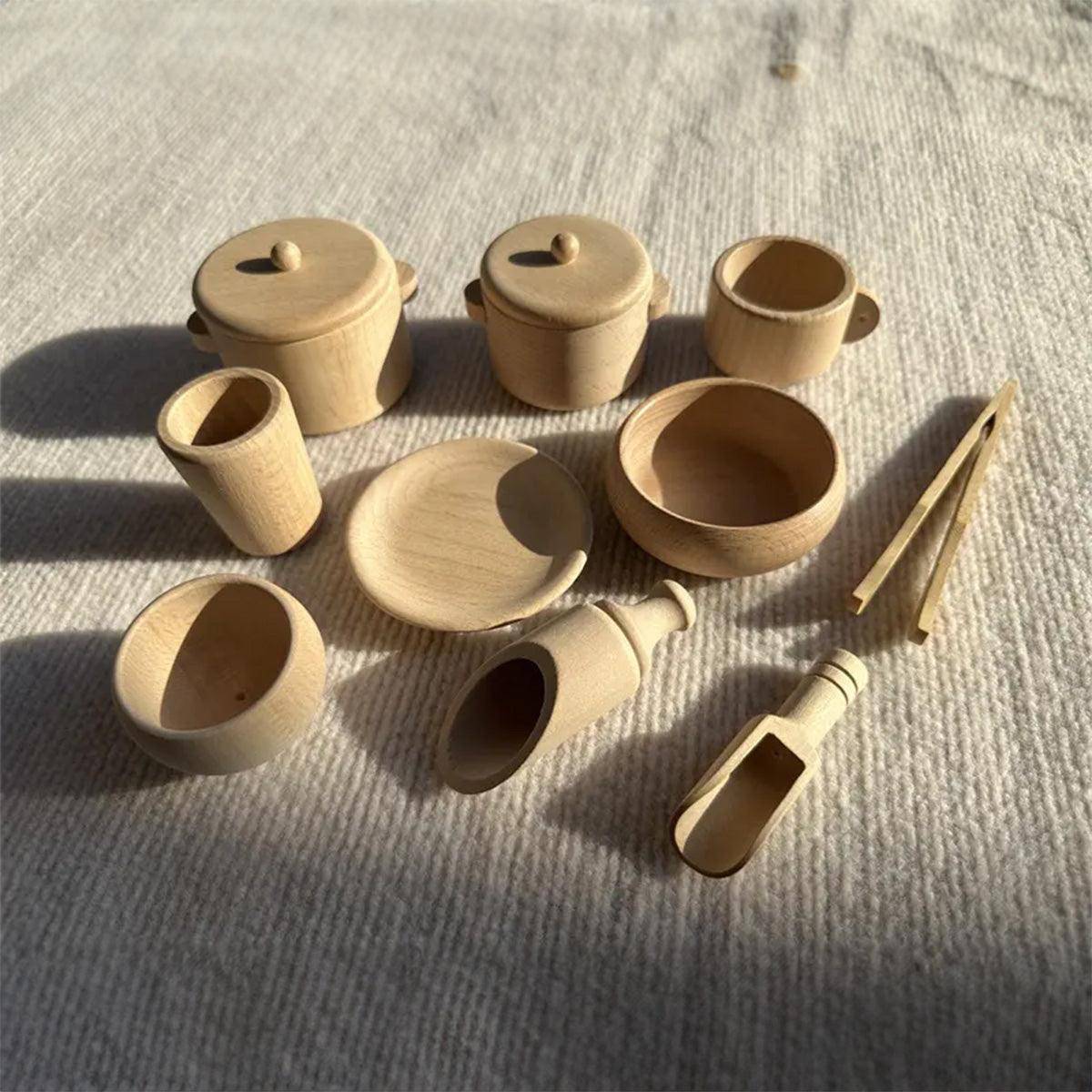 Houten speelgoed – Kookset/eetset – montessori – open einde speelgoed
