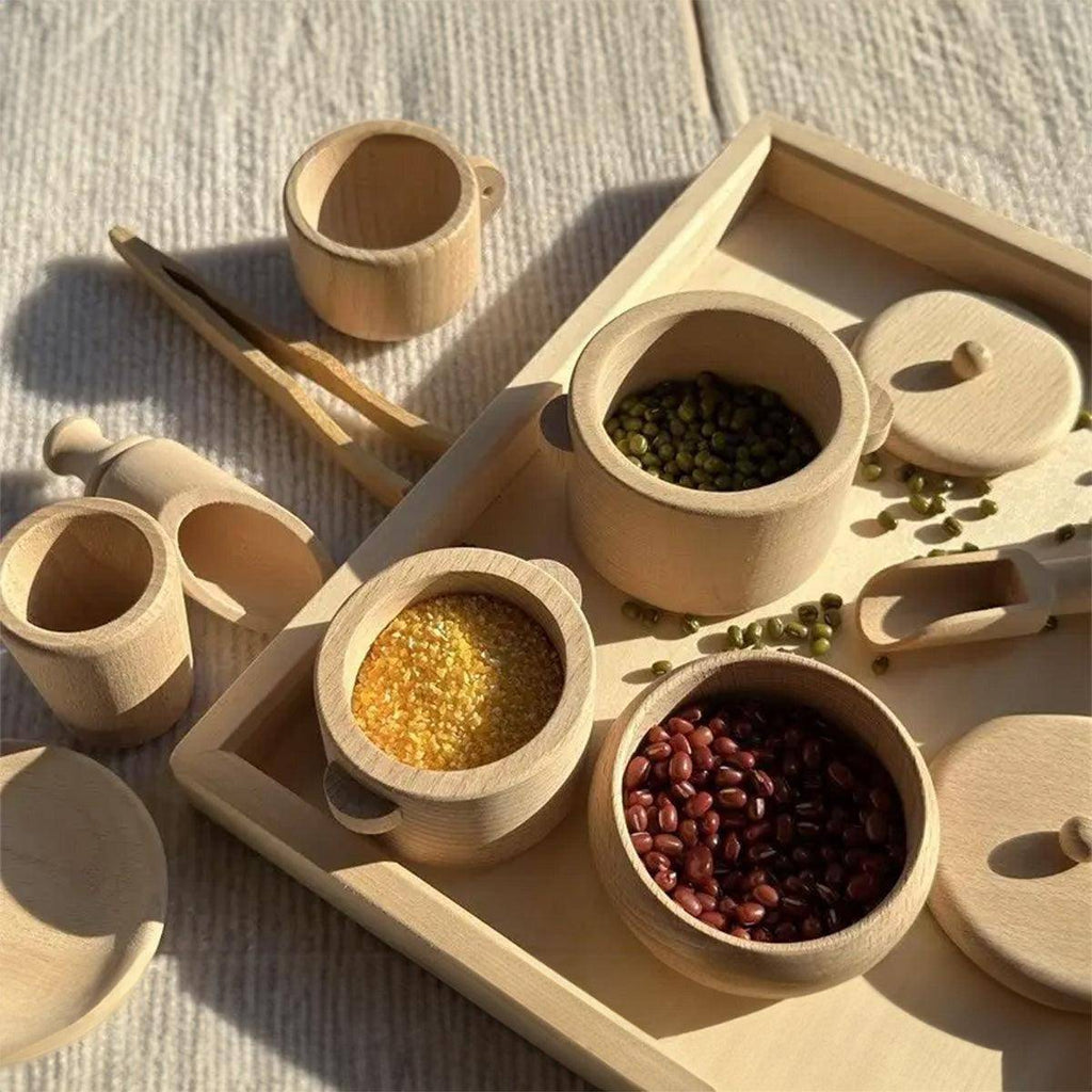 Houten speelgoed – Kookset/eetset – montessori – open einde speelgoed
