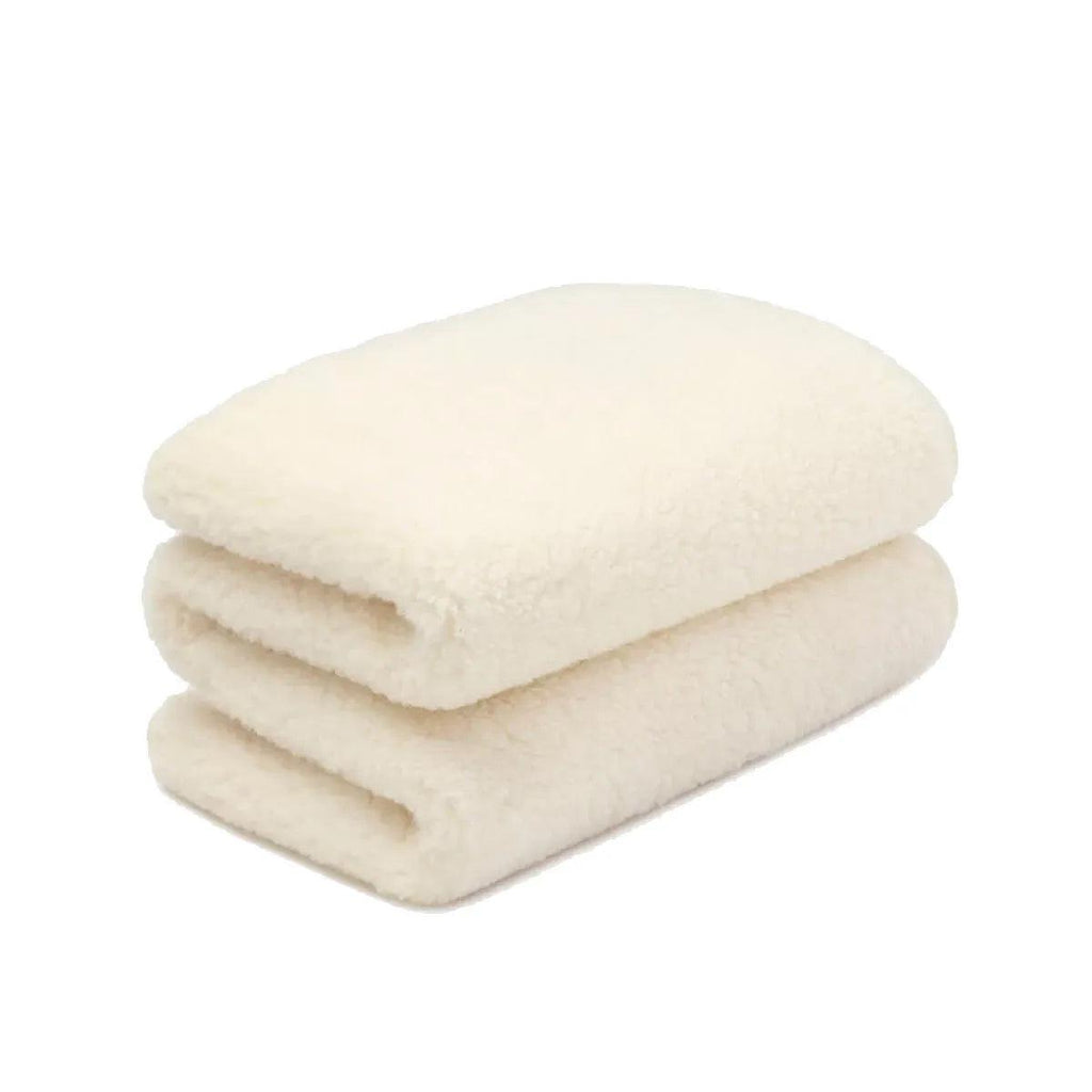 Ledikantdeken merinowol tweelaags – 93 × 135 cm – Naturel