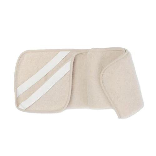 Wollen onderlegger ledikant – kamelenwol / merinowol – 60 × 120 cm