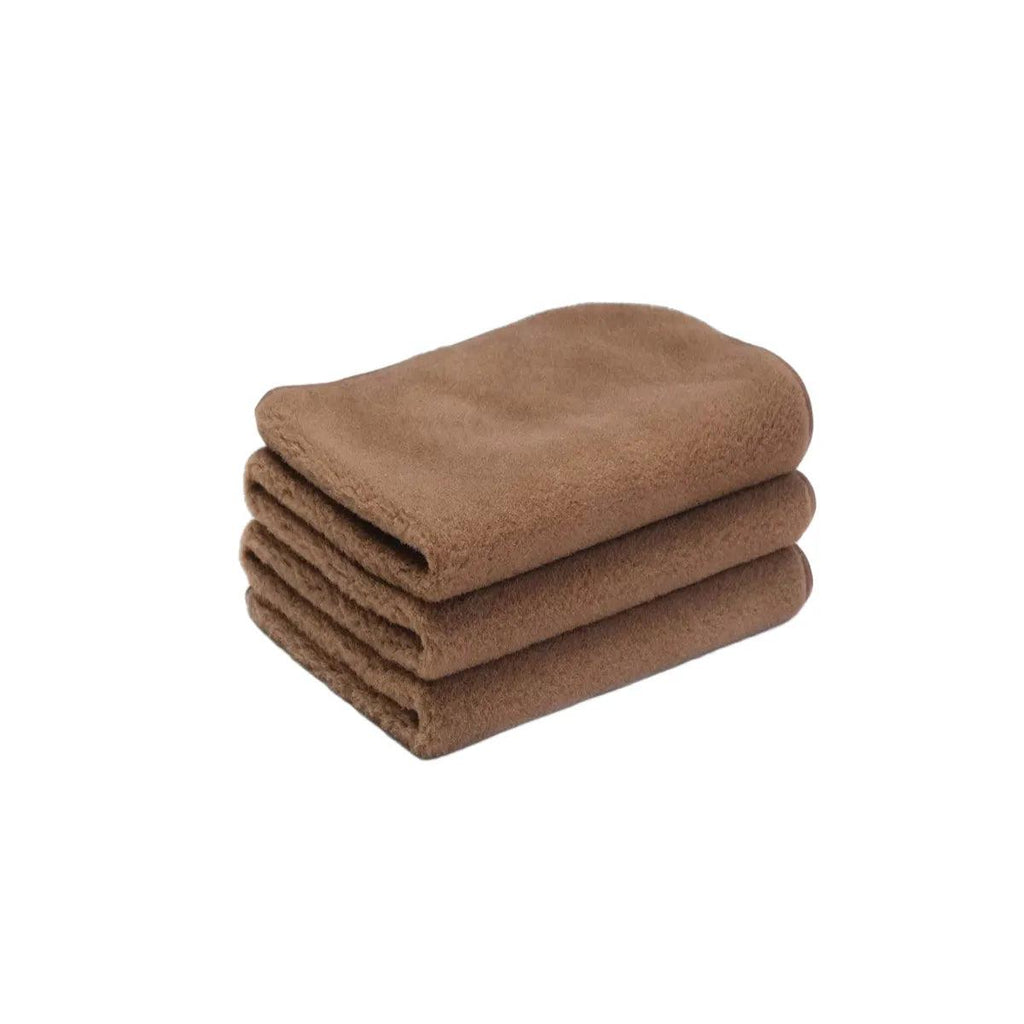 Wollen onderlegger ledikant – kamelenwol / merinowol – 60 × 120 cm – Bruin