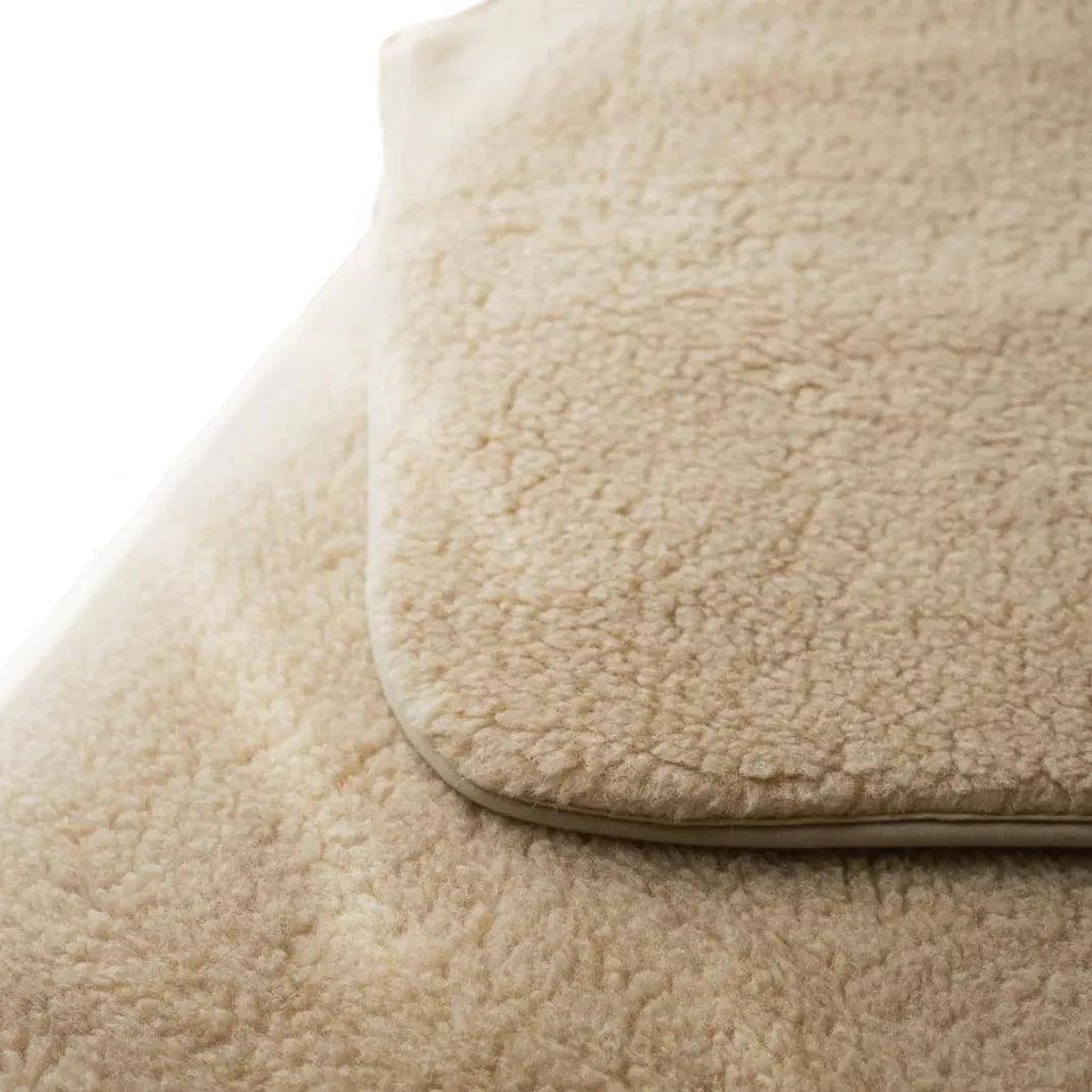 Wollen wiegdeken tweelaags – 75 × 100 cm – merinowol – Amandel