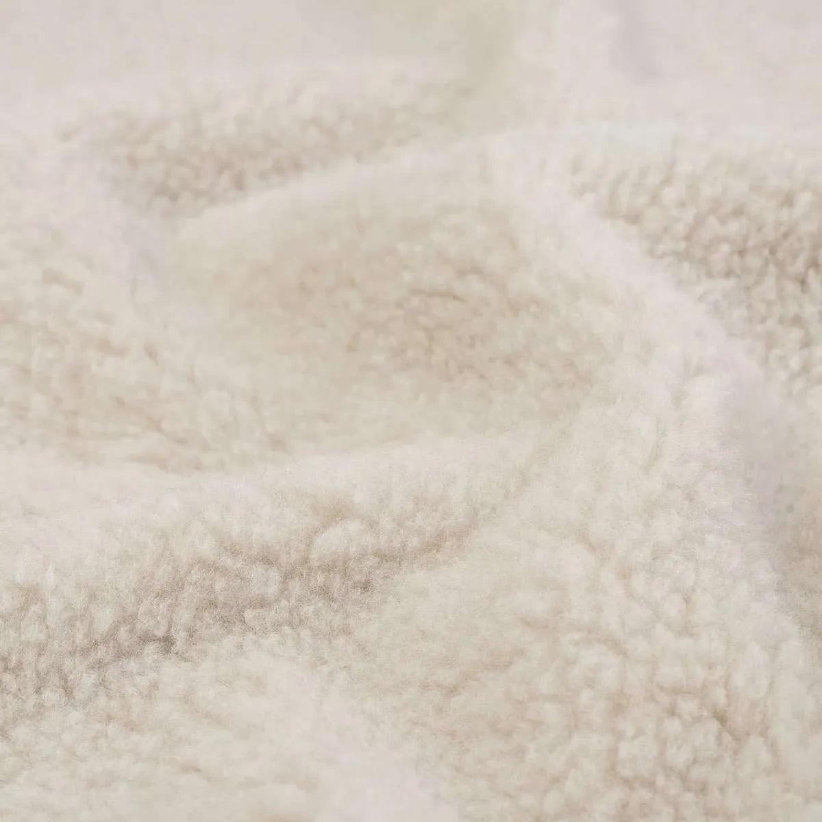 Wollen wiegdeken tweelaags – 75 × 100 cm – merinowol – Amandel