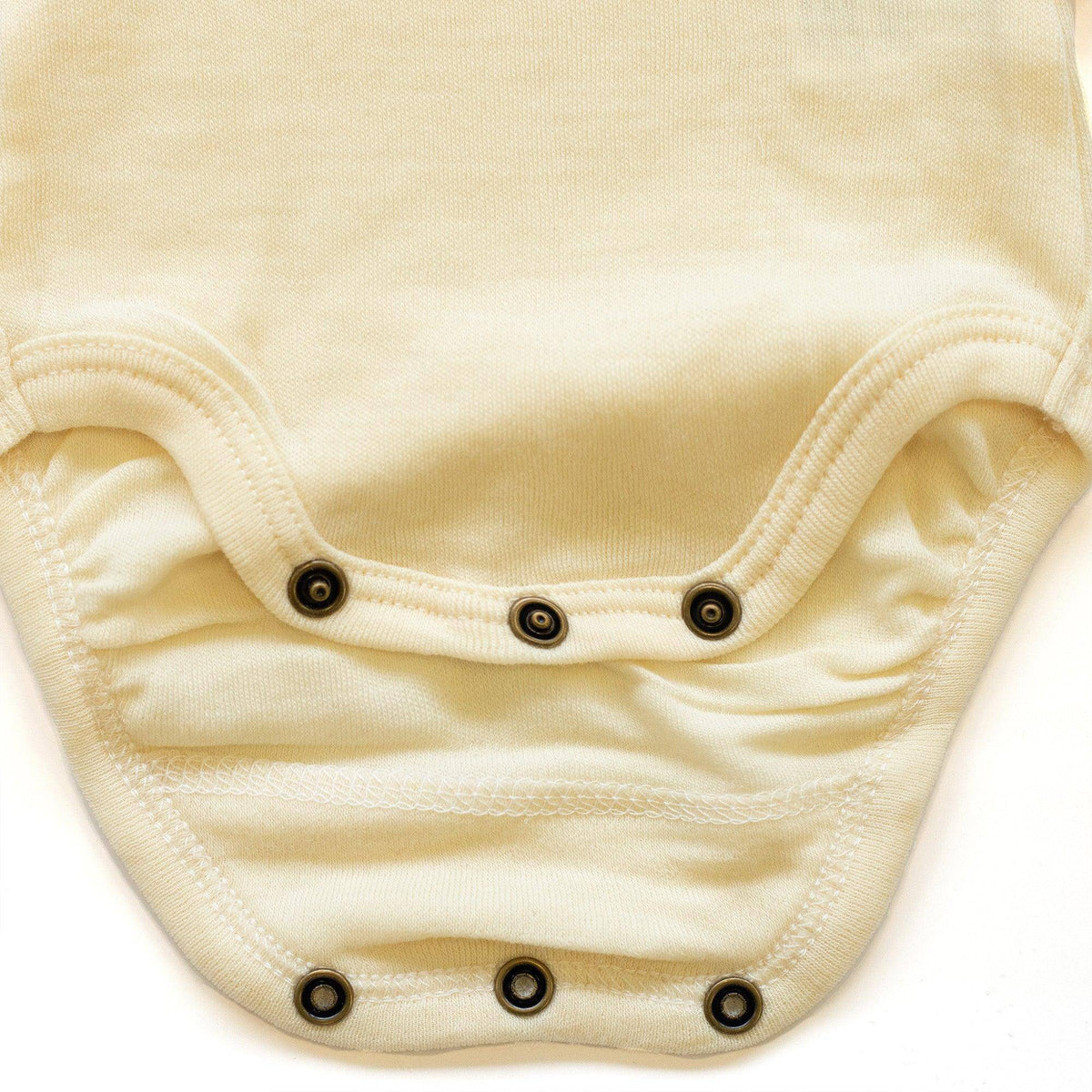 Wollen romper korte mouw – merinowol – Naturel