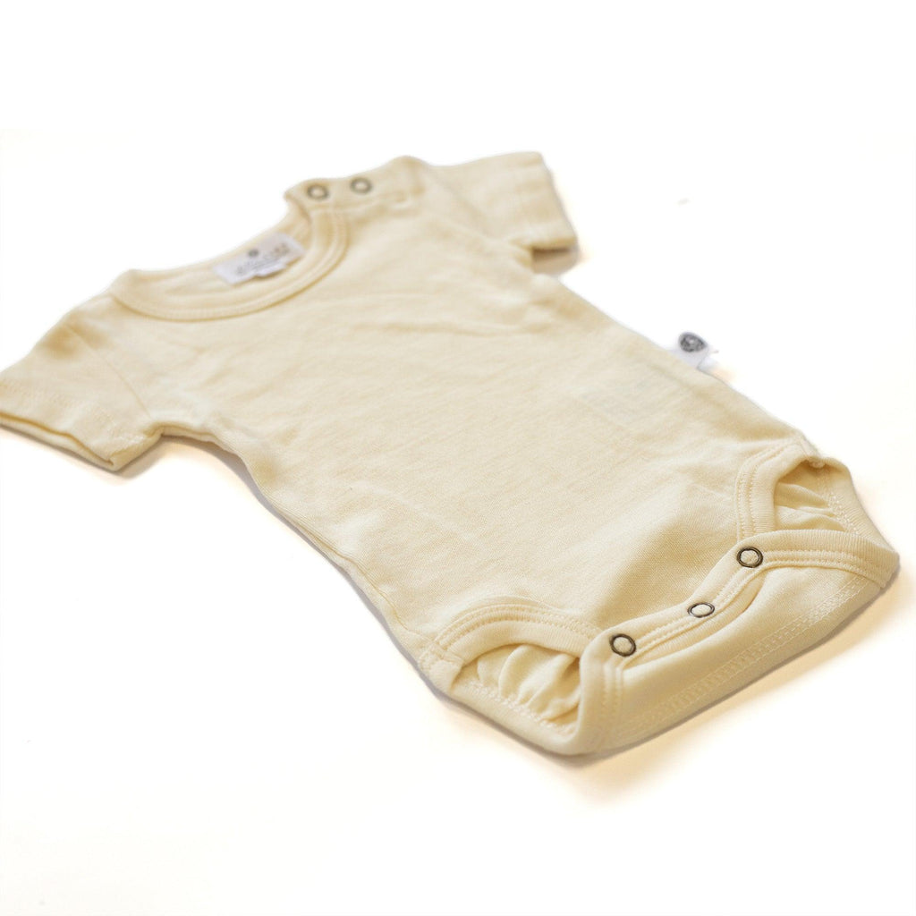 Wollen romper korte mouw – merinowol – Naturel