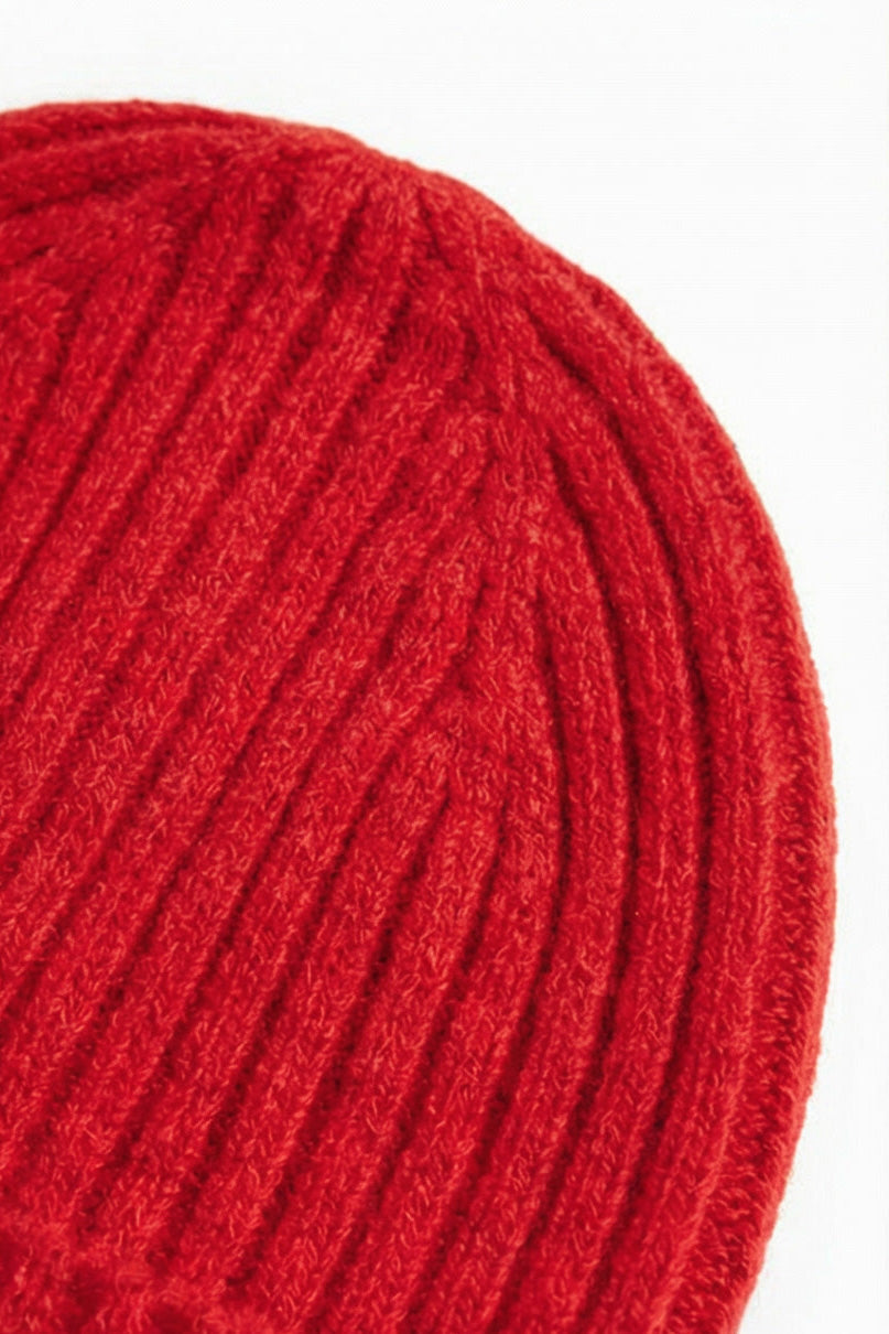 Merinowol gebreide babymuts – Lava