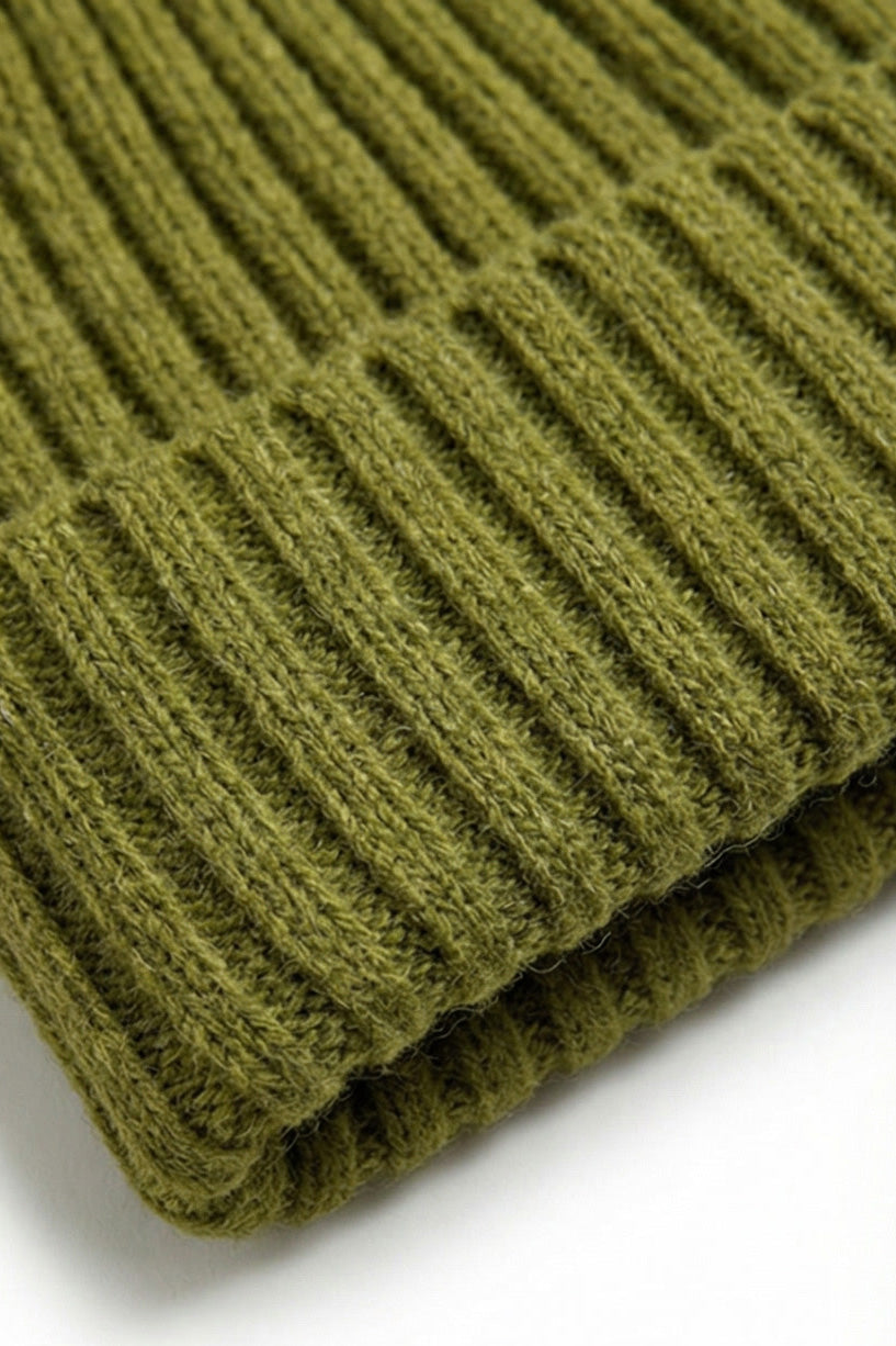 Merinowol gebreide babymuts – Pickle