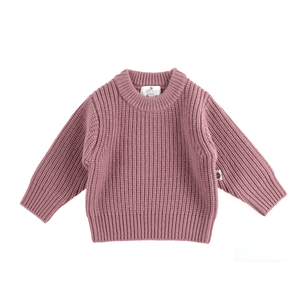 Gebreid wollen babytruitje – merinowol – Haze