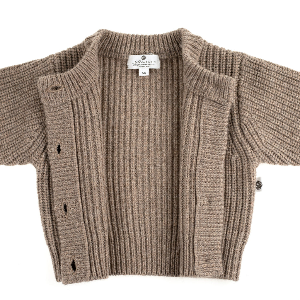 Gebreid wollen babyvestje – merinowol – Cobble