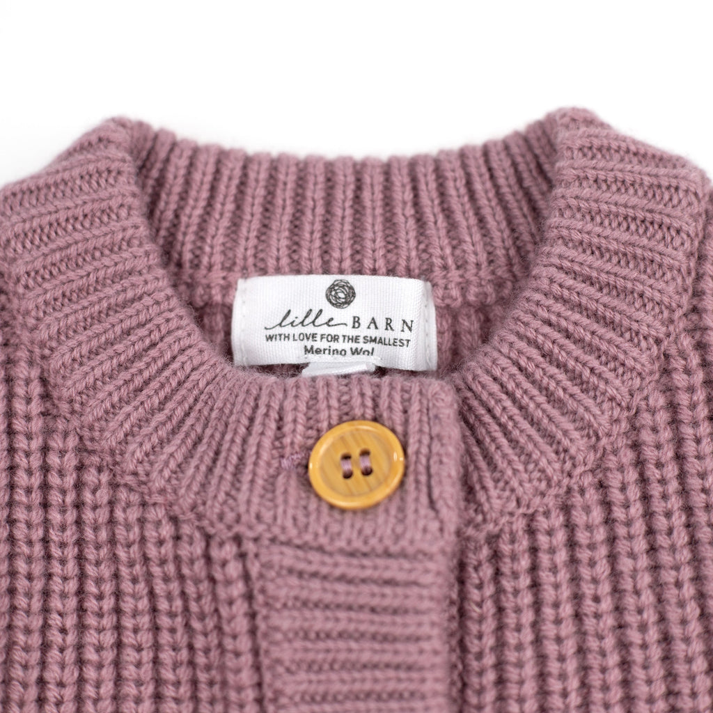 Gebreid wollen babyvestje – merinowol – Haze